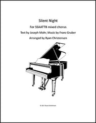 Silent Night SATB choral sheet music cover Thumbnail